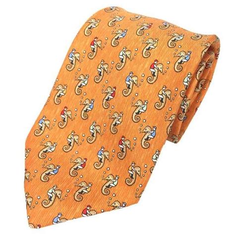 hermes seahorse tie|Hermes silk ties men.